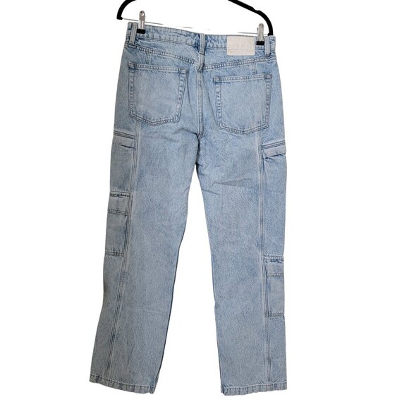 GRLFRND Size 31 TAOS Blue Low Rise Slim Cargo Jeans, Excellent Used Condition - Picture 3 of 16